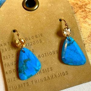 Anthropology Turquoise Earrings